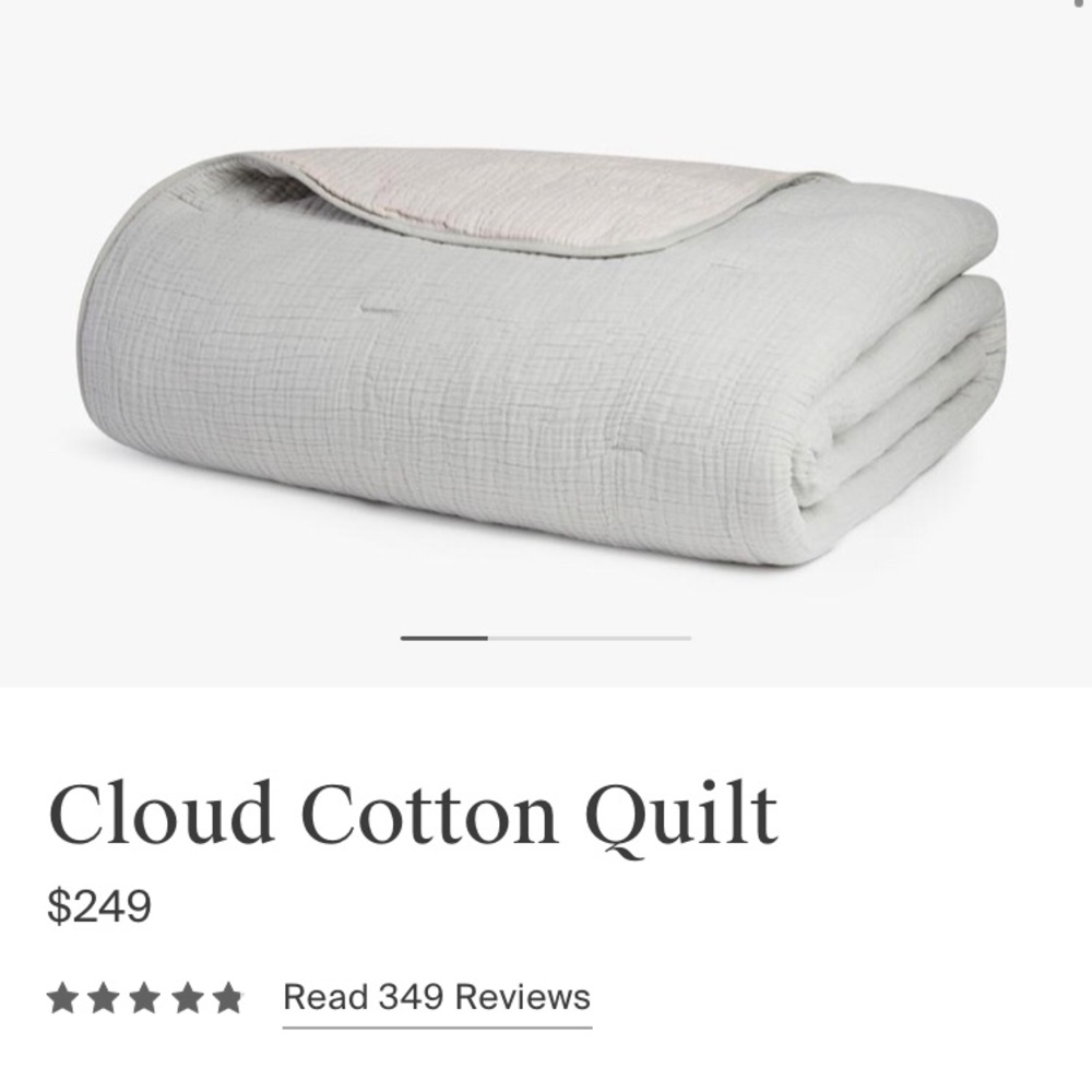 Cloud Cotton Quilt in Smoke and Blush - Parachute